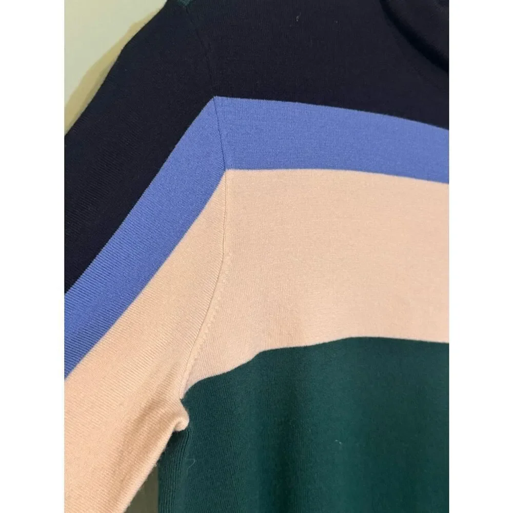 Tory Burch Color Block Wool Sweater M